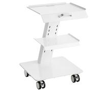 VEVOR Carro de laboratorio de acero carro médico de 3 capas carro de servicio de gran carga de 100 kg con ruedas giratorias almacenamiento para laboratorio, sala de estar, hospital, uso dental