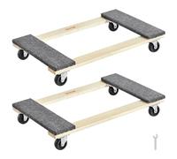 VEVOR Carro de mudanza, 2 Piezas, Mueve Muebles de Madera, Capacidad de Carga 454 kg Cada uno, 762 x 457,2 x 130 mm, con 4 Ruedas giratorias de PP de Alta Resistencia, manipulación portátil