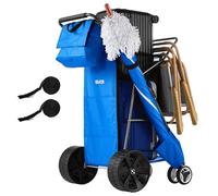 VEVOR Carro de Playa con Ruedas Macizas, Carrito Plegable Capacidad de Carga de 75 kg, con Bolsa Térmica, Soporte para Sombrilla, Marco de Acero, para Camping, Pesca, Eventos Deportivos, Picnics