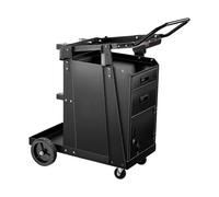 VEVOR Carro de Soldadura de 2 Cajones, Resistente, con Gabinete con Cerradura Antirrobo, Capacidad de Peso Estático de 159 kg, Ruedas Giratorias de 360°, Cortador de Plasma, 465 x 920 x 925 mm