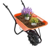 VEVOR Carretilla Eléctrica de Una Rueda de Jardín con Motor de 500 W de Carga de 150 kg Volquete Motorizado de Jardín con Manija de Metal y Ruedas de 40,64 cm Carretilla para Césped, Jardinería