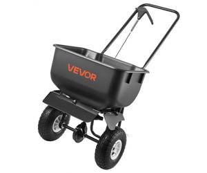 VEVOR Carro Esparcidor Manual, Ancho de Esparcimiento de 3,6 m, Sembradora de Semillas, Capacidad de Carga 36,3 kg, Distribuidor para Abono Turba Fertilizante Cal y Sal Arena, para Jardín Carretera