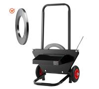 VEVOR Carro Flejador, Apto para Bobinas de Flejado de Acero con Un Diámetro Exterior de Núcleo de 600 mm, con Ruedas de Goma, Ideal para Fábricas, Almacenes y Zonas de Carga, 440 x 670 x 1000 mm