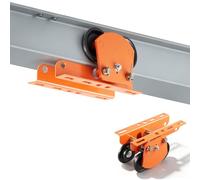 VEVOR Carro Manual para Polipasto Eléctrico PA600 a PA1000 Carga 998 kg, Ancho Ajustable 68 a 110 mm, Ruedas Dobles de Acero para Vigas en I Rectas y Curvas para Polipasto, Taller, Garaje y Almacén