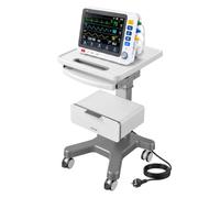 VEVOR Carro Médico Carga 30 kg Carro Auxiliar de Ajuste de Altura Eléctrico | Almacenamiento para Clínica, Laboratorio, Hospital, con 4 Ruedas, Cajón y Bandeja Extraíble, Tablero de ABS, Kit de Montaje