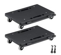 VEVOR Carro Móvil 2 Piezas Mueve Muebles Capacidad de Carga de 227 kg Cada Uno con 4 Ruedas Resistentes Bandeja Rodante Portátil con Bloqueo para Muebles Pesados, Negro