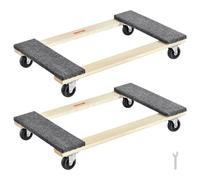 VEVOR Carro Mueve Muebles Móviles en Madera Carga 454 kg 2PCS con 4 Ruedas