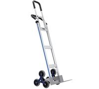 VEVOR Carro para Subir Escaleras Carga de 150-250kg Carrito Portátil de Aluminio 2 Asas Marco Integrado Ruedas de Goma Antideslizantes Plataforma 45,3x22,7 cm para Almacén Aeropuerto Centro Comercial