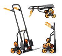 VEVOR Carro para Subir Escaleras Carretilla de Mano Plegable 200 kg 6 Ruedas