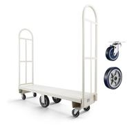 VEVOR Carro Plataforma Plegable 1525 x 410 mm, Carretilla de Transporte Carga de 907,18 kg, Carrito Portaequipajes con Plataforma con Seis Ruedas y Dos Asas, para Tareas Domésticas, Almacén, Mudanza
