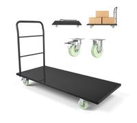 VEVOR Carro Plataforma Plegable 1525x700 mm para Trabajo Pesado, Carretilla de Transporte Carga de 907 kg, Carrito Portaequipajes con Plataforma con Ruedas, para Tareas Domésticas, Almacén, Mudanza