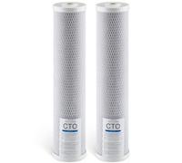 VEVOR Cartucho de Repuesto para Filtro de Agua de 3 Etapas para Toda la Casa, Bloque de Carbón CTO, Reduce el Cloro, el Mal Sabor y el Olor, 115 x 115 x 507 mm, 2 uds, Vida Útil de 9 a 12 Meses