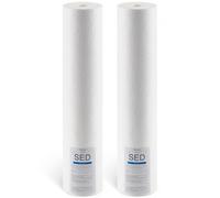 VEVOR Cartucho de Repuesto para Filtro de Agua de 3 Etapas para Toda la Casa, Sedimentos de Polipropileno, Reduce la Arena, el Óxido, el Cloro, el Mal Sabor y el Olor, 115 x 115 x 507 mm, 2 uds