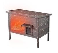 VEVOR Casa para Gatos de Exterior con Techo y Puertas de PVC, 870 x 535 x 690mm