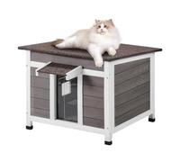 VEVOR Casa para Gatos con Puertas y Ventanas en el Techo, 600 x 530 x 465 mm