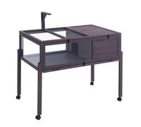 VEVOR Casa para Tortugas 965x610x825 mm Interior Exterior de Madera con Soporte de Iluminación Colgante para Reptiles, Animales Pequeños, Lagarto, Serpiente