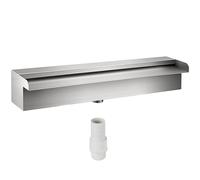 VEVOR Cascada de Agua de Acero Inoxidable 30 x 11,4 x 7,8 cm Fuente de Cascada Agua Acero Inoxidable Fuente Rectangular para Piscina