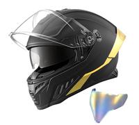 VEVOR Casco de Moto Integral Talla M, Casco Integral para Motocicleta con Visera Doble, Carcasa de ABS, Ligero y Cómodo para Adultos, para Motocross y Motociclismo Urbano, Homologado por Dot y ECE