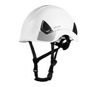 VEVOR Casco de Seguridad, Aprobado por ANSI/ISEA Z89.1, Casco de Seguridad Ajustable y Ventilado de ABS con Suspensión de Trinquete de 6 Puntos, Clase C, para Construcción Industrial, Blanco