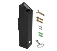 VEVOR Cenicero 132 x 100 x 487 mm, Cenicero Cuboides Montado en la Pared, Contenedor para Colillas de Acero Inoxidable y Aleación de Aluminio para Exterior, Jardín, Oficina, Restaurante, Hotel, Negro