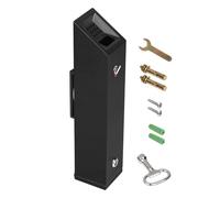 VEVOR Cenicero 132 x 100 x 487 mm, Cenicero Cuboides Montado en la Pared, Contenedor para Colillas de Acero Inoxidable y Aleación de Aluminio para Exterior, Jardín, Oficina, Restaurante, Hotel, Negro