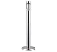 VEVOR Cenicero para Cigarrillos φ32 x 108 cm Contenedor para Colillas Cilíndrico Independiente de Acero Inoxidable y Hierro para Exterior, Jardín, Oficina, Restaurante, Plata