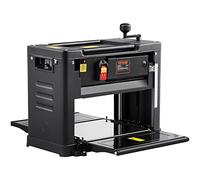 VEVOR Cepilladora de Sobremesa 1 Velocidad Cepilladora Eléctrica 13" de Ancho Regruesadora Cepilladora 2 Cuchillas Motor Potente de 15 Amperios y 1800 W Bajo Nivel de Ruido para Madera Dura y Blanda