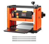 VEVOR Cepilladora Eléctrica de 3 Cuchillas, Mesa de Trabajo de 33 cm de Ancho, 2000 W 23500 RPM Moto Potente, Rodillo Doble, Protección Contra Sobrecargas, 2 Velocidades, para Madera Dura/Blanda