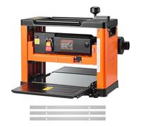 VEVOR Cepilladora Eléctrica de 3 Cuchillas, Mesa de Trabajo de 33 cm de Ancho, 2000 W 23500 RPM Moto Potente, Rodillo Doble, Protección Contra Sobrecargas, Sola Velocidad, para Madera Dura/Blanda