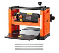 VEVOR Cepilladora Eléctrica de 3 Cuchillas, Mesa de Trabajo de 33 cm de Ancho, 2000 W 23500 RPM Moto Potente, Rodillo Doble, Protección Contra Sobrecargas, 2 Velocidades, para Madera Dura/Blanda