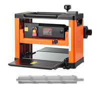 VEVOR Cepilladora Eléctrica, Mesa de Trabajo de 33 cm de Ancho, Cabezal de Corte en Espiral con 24 Insertos, 2000 W 23500 RPM Moto Potente, Rodillo Doble, Velocidad Única, para Madera Dura/Blanda