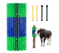 VEVOR Cepillo Rascador para Ganado, 1 Pieza, 430 x 190 mm, Raspador para Granja Campo Parque Zoológico, Cepillo de Masaje para Caballos Vacas Ovejas, con Tornillos de Instalación, Color Verde y Azul