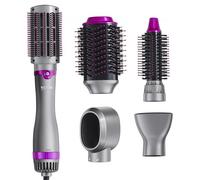 VEVOR Cepillo Secador y Moldeador de Cabello Multifunción 5 en 1, con 3 Configuraciones de Calor, 3 Cepillos y 2 Boquillas, de Alta Velocidad para Dar Volumen, Alisar y Rizar, 260 x 70 mm, Negro
