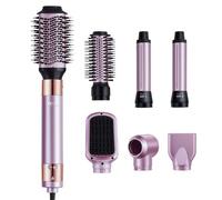 VEVOR Moldeador de Aire Múltiple 6 en 1, Alta Velocidad 110000 RPM con 2 Rizadores de Envoltura Automática, 3 Cepillos y 2 Boquillas, 4 Temperaturas y 3 Velocidades para Todo Tipo Cabello, 330 x 75 mm
