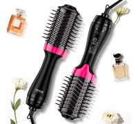 VEVOR Cepillo Secador de Pelo Iónico 4 en 1 y Voluminizador Moldeador con Revestimiento de Cerámica de 65 mm, Barril Ovalado y 3 Configuraciones de Calor, para Alisar, Secar y Rizar, 331 x 82 x 105 mm