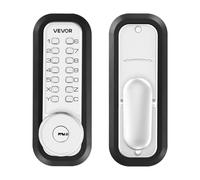 VEVOR Cerradura de Código Mecánica con Teclado, 4 a 7 Dígitos sin Llaves, Aleación de Zinc, Cerradura de Combinación con Bloqueo Automático para Puertas 35 a 65 mm, Entrada, Garaje, Jardín, Exterior