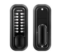 VEVOR Cerradura de Código Mecánica con Teclado, 4 a 7 Dígitos sin Llaves, Aleación de Zinc, con Manija, 4 Husillos, Pomo y Bloqueo Automático para Puertas 35 a 65 mm, Garaje Exterior Jardín Entrada