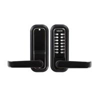 VEVOR Cerradura de Código Mecánica con Teclado, 4 a 7 Dígitos sin Llaves, Aleación de Zinc, Diseño con Manija, 4 Husillos, Bloqueo Automático para Puertas 35 a 65 mm, Jardín Exterior Garaje Entrada