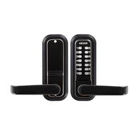 VEVOR Cerradura de Código Mecánica con Teclado, 4 a 7 Dígitos sin Llaves, Aleación de Zinc, Diseño con Manija, 4 Husillos, Bloqueo Automático para Puertas 35 a 65 mm, Jardín Exterior Garaje Entrada