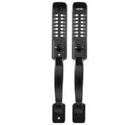 VEVOR Cerradura de Código Mecánica de Doble Cara con Teclado, 4 a 7 Dígitos sin Llave, Aleación de Aluminio con Manija Larga Husillos Bloqueo Automático para Puerta 35 a 65 mm, Garaje Exterior Entrada