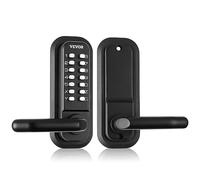 VEVOR Cerradura de Puerta Mecánica sin Llave Cerradura Codificada de Aleación de Zinc Teclado de 14 Teclas Manija de Puerta de Entrada Exterior Izquierda y Derecha para Puertas Espesor 35-65 mm