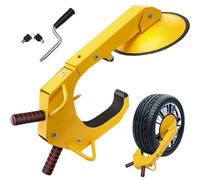 VEVOR Cerradura de Rueda para Coche Bloqueo de Rueda Antirrobo 16-38cm de Acero Q235 de Servicio Pesado Ventosa de 30cm 2 Llaves Dispositivo de Bloqueo de Rueda para Vehículos Caravanas Camiones Motos