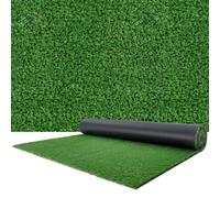 VEVOR Césped Artificial 304,8 x 91,44cm, Rollo Césped Sintético de PP con Altura de 1,5cm, Orificios de Drenaje, Alfombra de Aspecto Natural para Mascotas Terraza Patio Jardín Balcón Exterior Interior