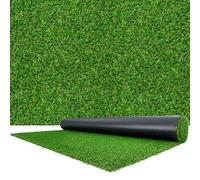 VEVOR Césped Artificial 457,2 x 213,36 cm, Rollo Césped Sintético con Altura de 3,5 cm, Alfombra de PE y PP con Orificios de Drenaje, Aspecto Natural para Balcón Patio Terraza Jardín Exterior Interior