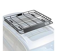 VEVOR Cesta para Portaequipajes de Techo 109,5x127x10,5 cm Cesta de Carga Universal para Techo Carga Máxima de 68 kg Acero de Aleación Contra el Viento Soporte de Equipajes para SUV, Camión, Coche