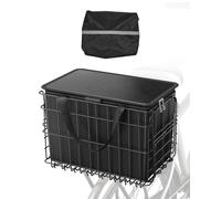 VEVOR Cesta de Alambre Plegable, Bicicleta Unisex Adulto, Negro, 340 x 210 x 225 mm