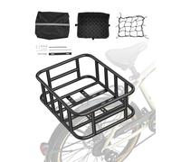 VEVOR Cesta Trasera para Bicicleta, Unisex Adulto, Negro, 435 x 330 x 155 mm