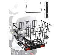 VEVOR Cesta Trasera para Scooter Cesta de Alambre de Metal Resistente con Asa Cesta de Carga Espaciosa Funciona con Receptor de 2,54 cm Compatible con la Mayoría de los Scooters de Movilidad
