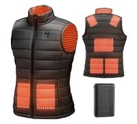 VEVOR Chaleco Calefactable para Hombre, con Batería 16000 mAh y 8 Zonas de Calentamiento, Recargable, de Invierno, con 3 Niveles de Intensidad, para Senderismo, Camping, Pesca y Esquí, Talla XL
