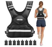 VEVOR Chaleco Lastrado Ajustable de 18,26 kg, Chaleco Ponderado con Forma de X, con 8 Paquetes de Pesas Extraíbles de 0,9 kg, para Entrenamiento de Fuerza, Correr, Fitness, Desarrollo Muscular